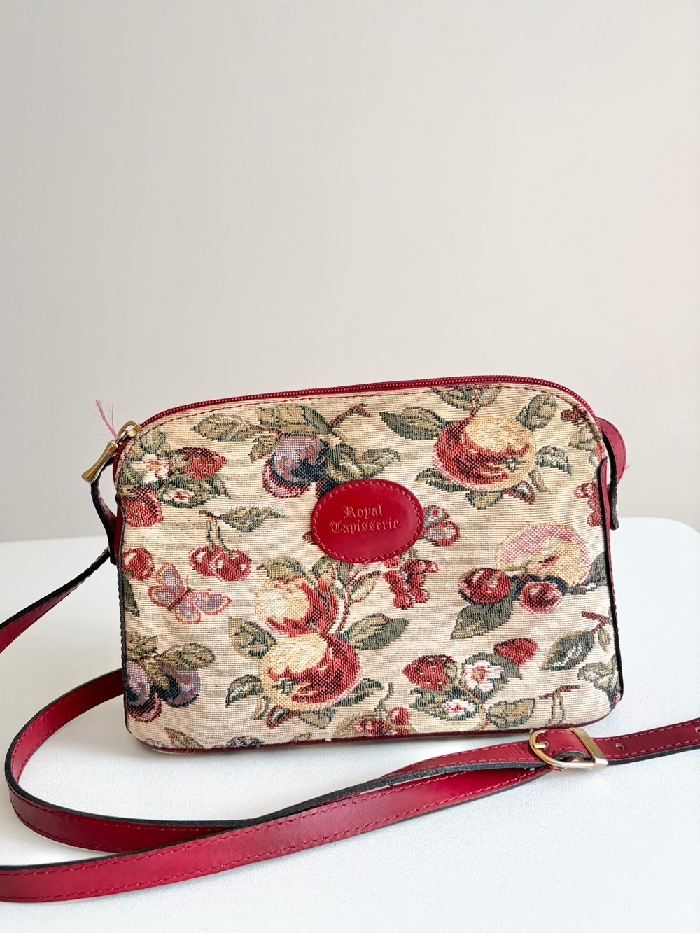 Royal Tapisserie Vintage Orchard Tapestry Crossbody Bag Cottagecore Granny Chic - Picture 2 of 9
